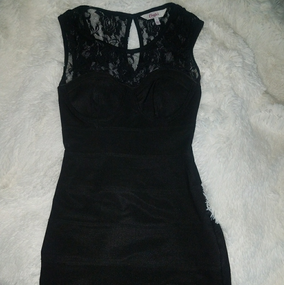 Black Candie's mini dress with lace detail