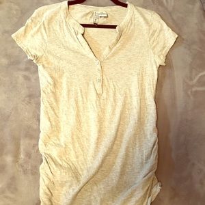 Gray maternity Henley t shirt