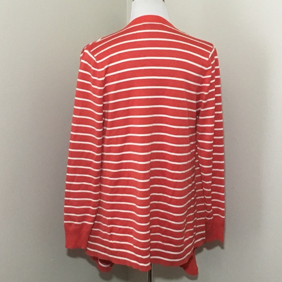 Orange & Ivory Striped cardigan. - Picture 4 of 5