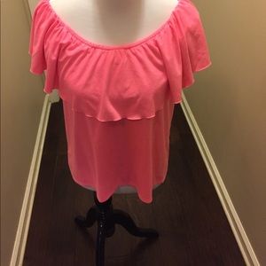 Julie Brown pink off the shoulder!!