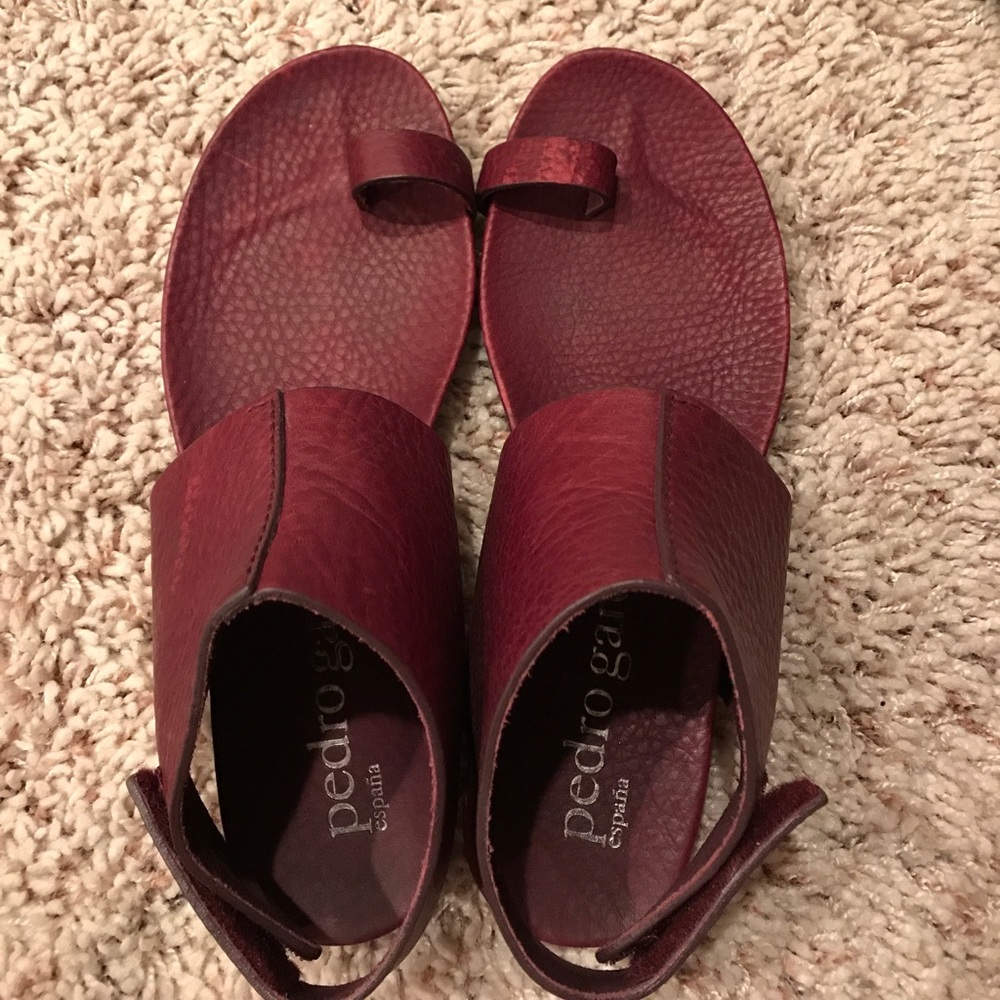 Pedro Garcia Red Ankle Cuff Sandal