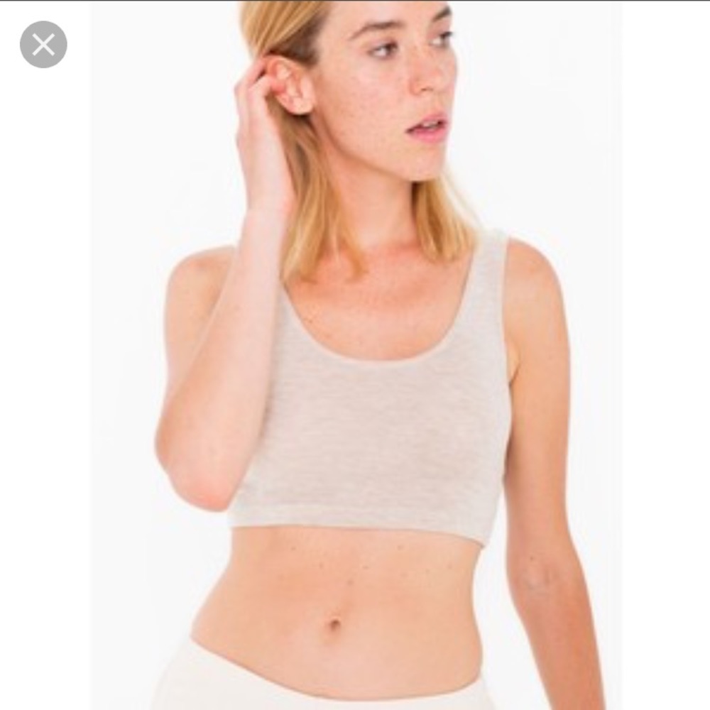 American apparel cotton spandex crop tank