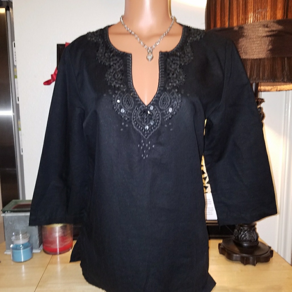 Black Easy Fit Bouse ....2