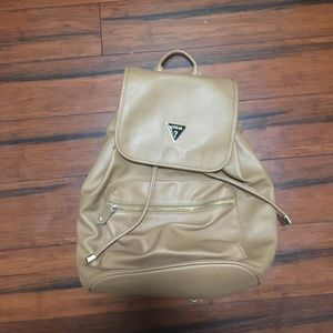 REDUCED PRICE! Brown Leather Guess Backpack.