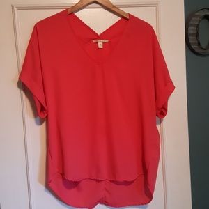 Miami bright pink v-neck top