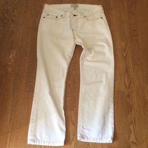 Abercrombie & Fitch Cream Boot Jeans size 4