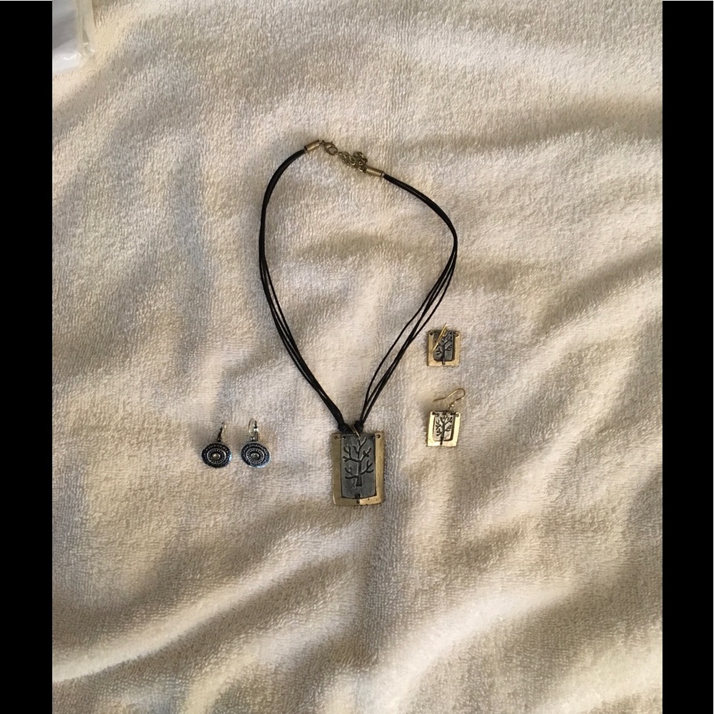 Tree of life necklace with matching earrings