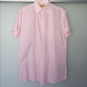 Theo brand men's short sleeve dress shirt