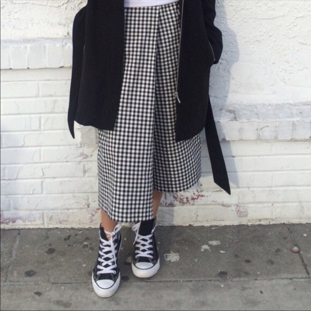 Zara Gingham Culottes size Small - Picture 2 of 4