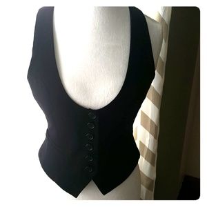 Six button black vest
