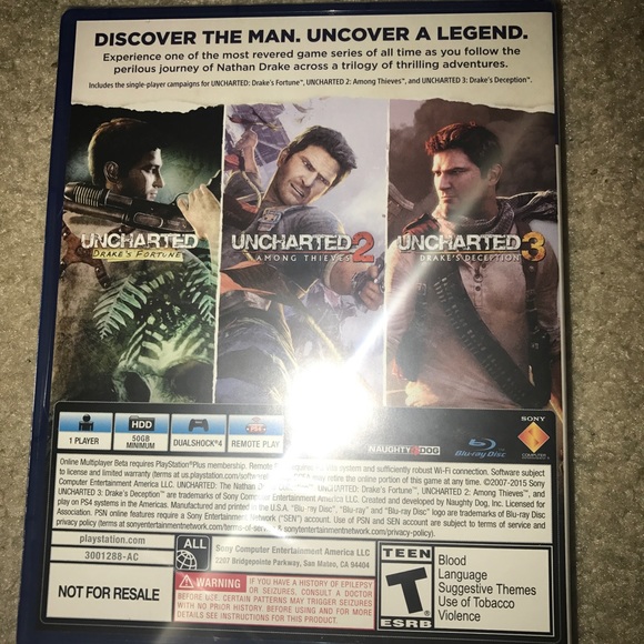 Uncharted : The Nathan Drake Collection PS4 Game - Picture 2 of 2