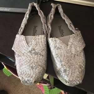 Silver Glitter Toddler Girls Shoes