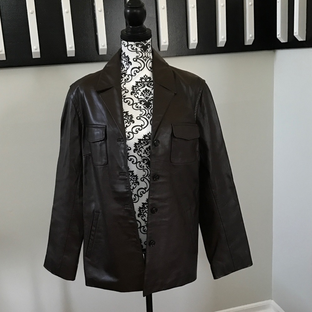Jcrew leather blazer style jacket