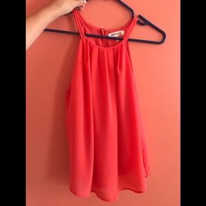 coral tank top