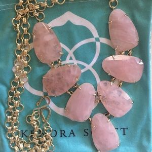 Kendra Scott Rose Quartz Harlie Necklace