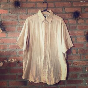 Versace Jeans Couture Silky Linen Button-Up Shirt