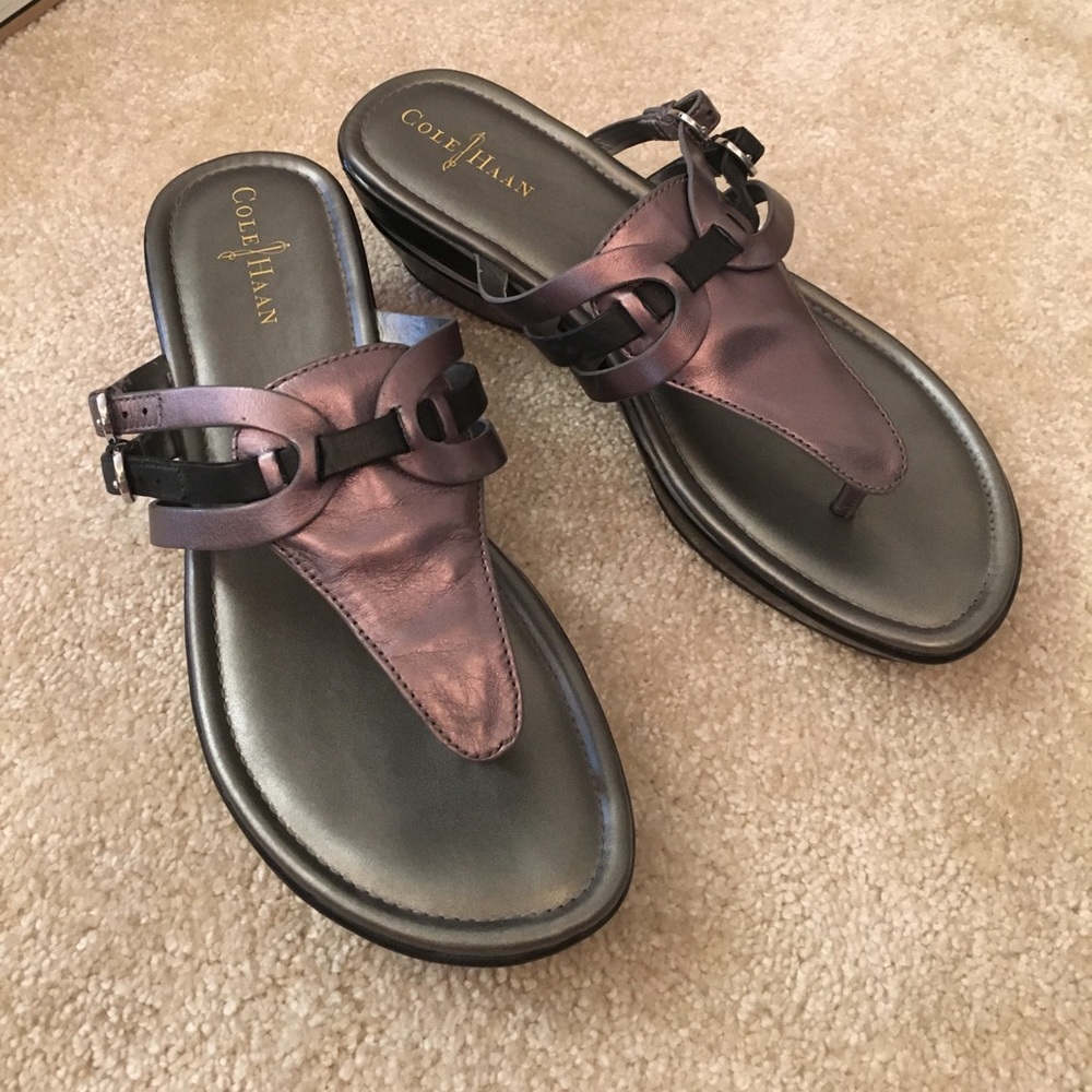 Cole Haan low wedge sandals