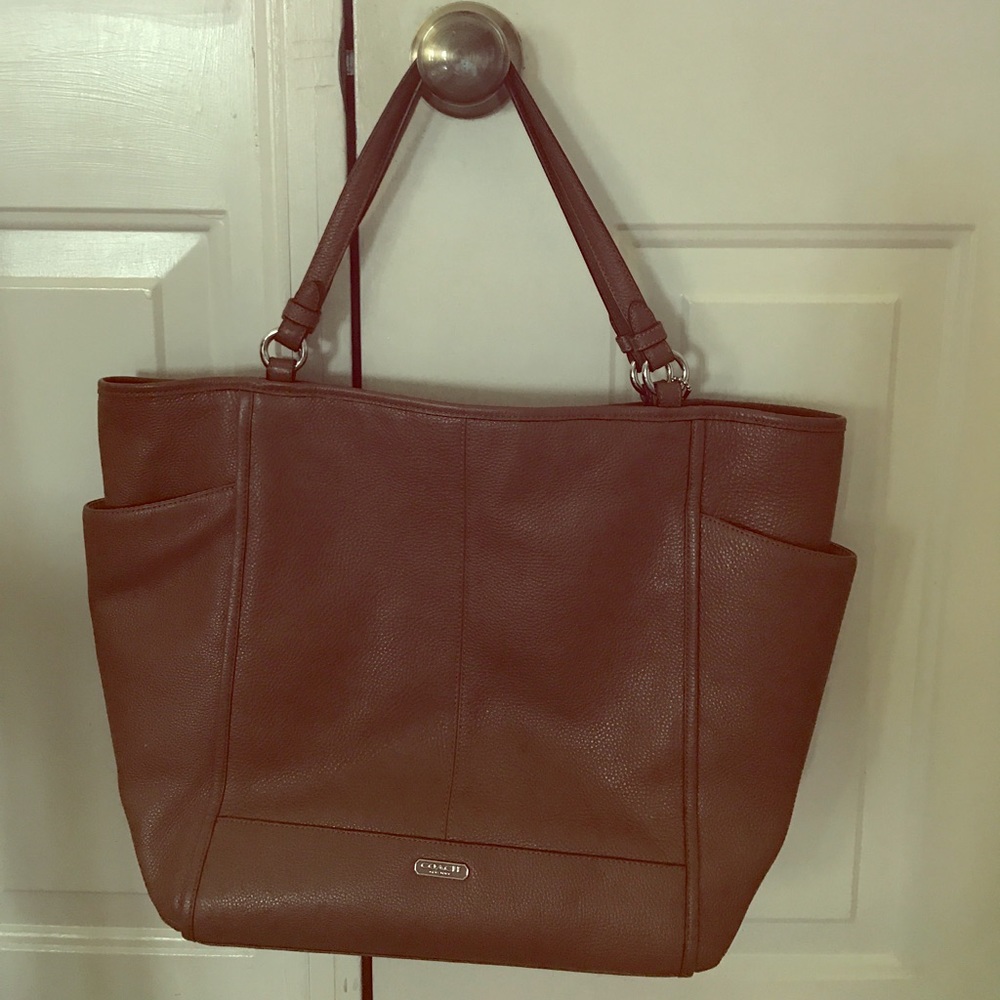 Authentic Coach pebble leather tote.
