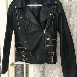 Black biker jacket!