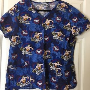 Wonder Woman Scrub Top