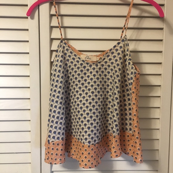 Cream/Orange patterned top - Picture 3 of 7