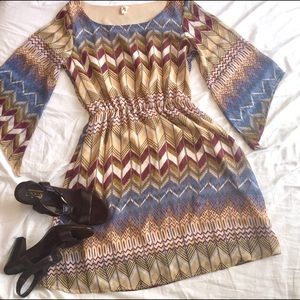 Tribal Print Mini Dress