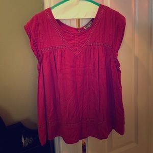 Crochet Top in Mulberry