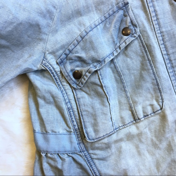 Free People Embroidered Chambray Denim Jacket - Picture 6 of 7