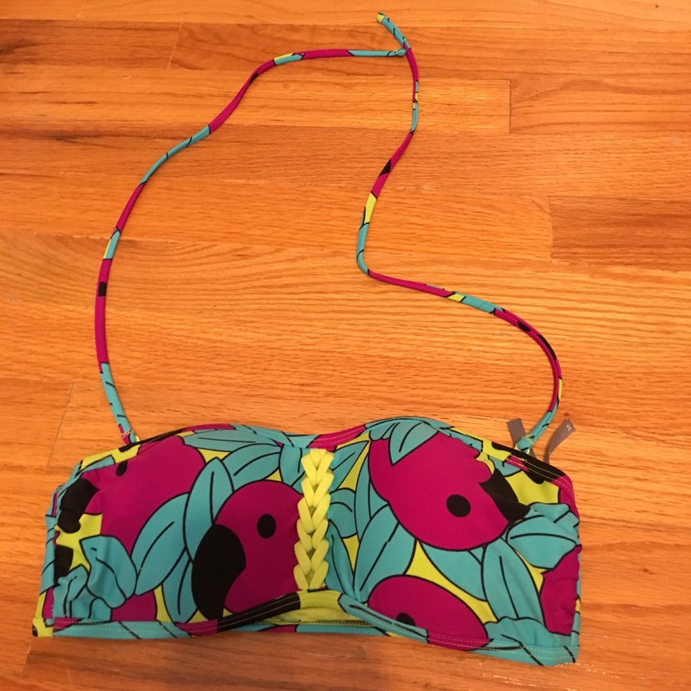 Tropical Print Bikini Top