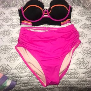 Victoria Secrets Strapless Top &Highwaisted bottom