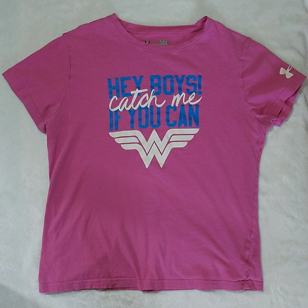 Under Armour girls Wonder Woman tee