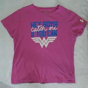 Under Armour girls Wonder Woman tee