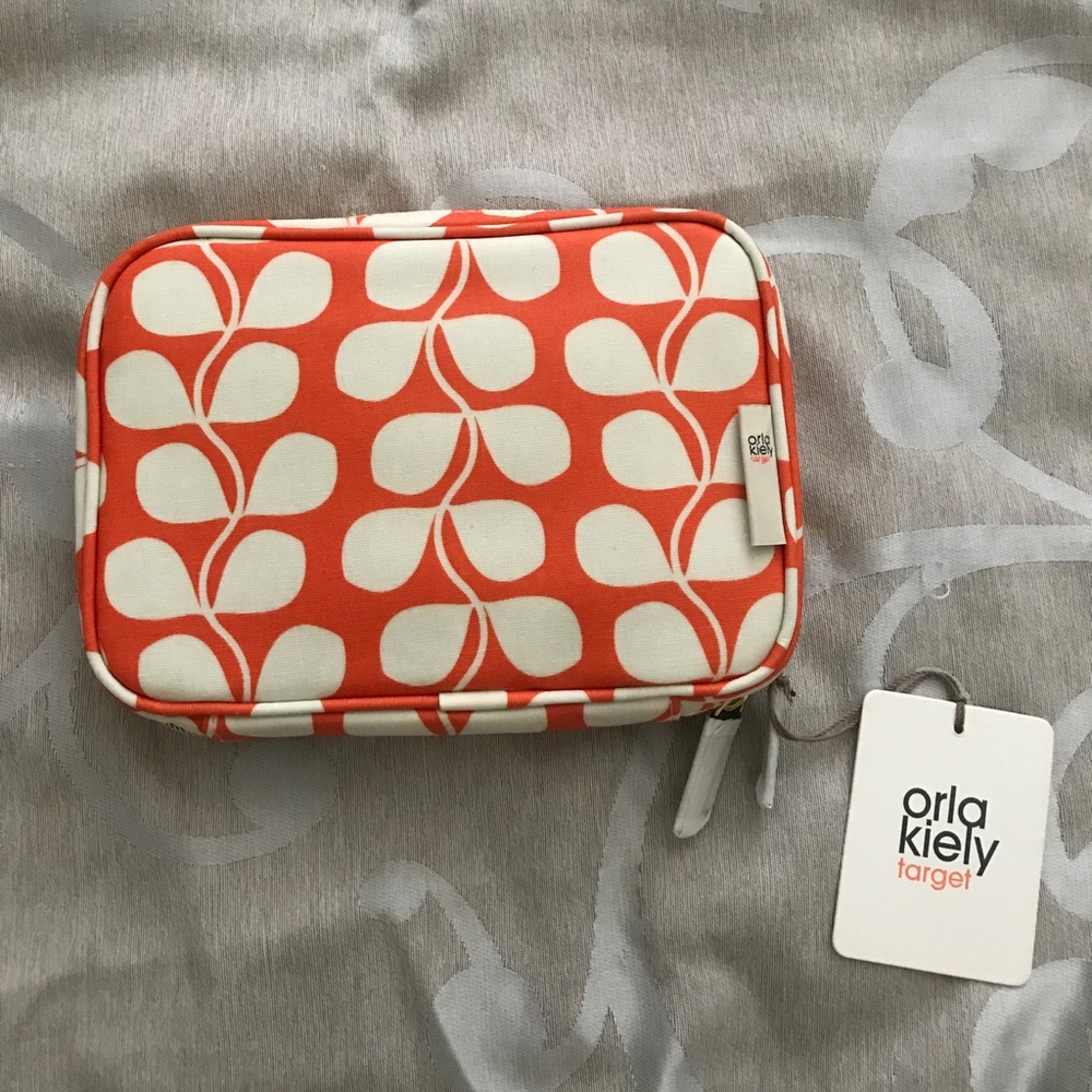 Orla Kiely zipped cosmetic pouch target nwt