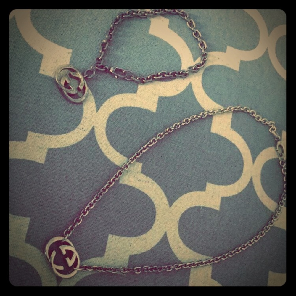 Authentic Gucci necklace/bracelet set