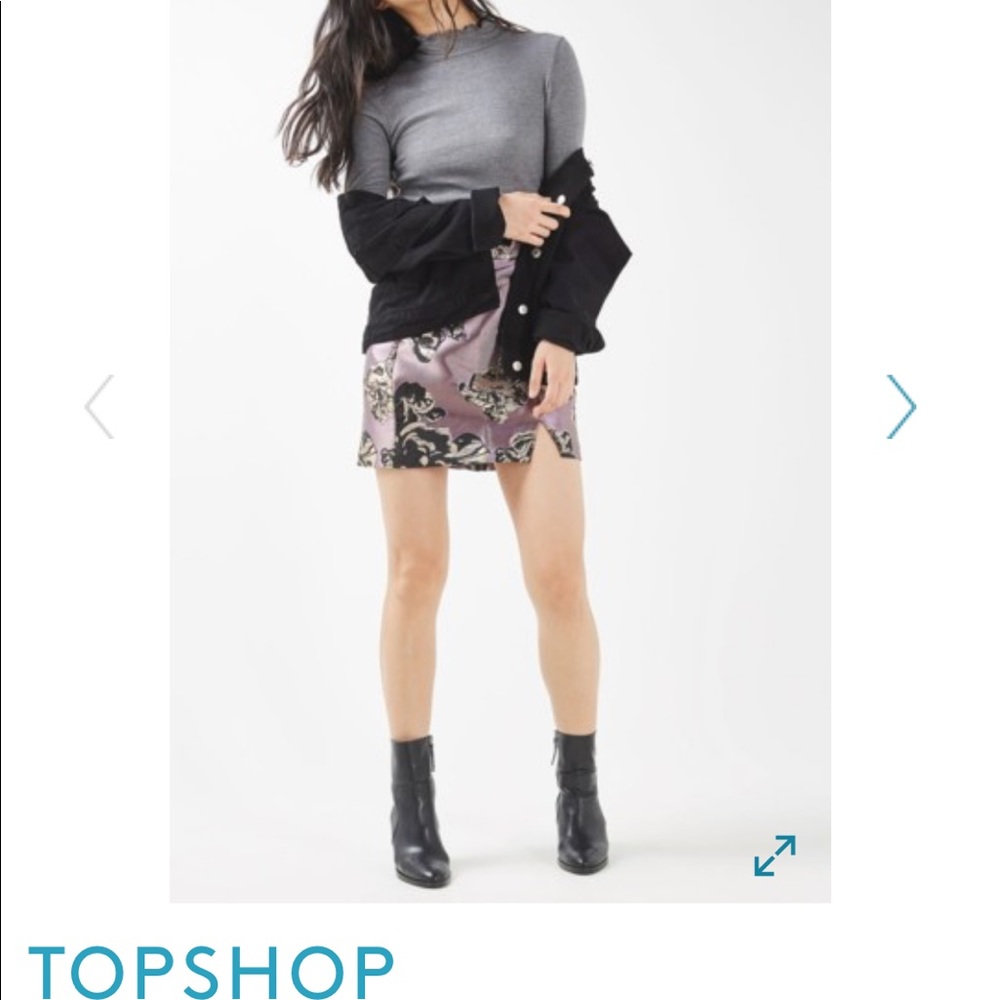 Topshop Jacquard Pelmet Miniskirt