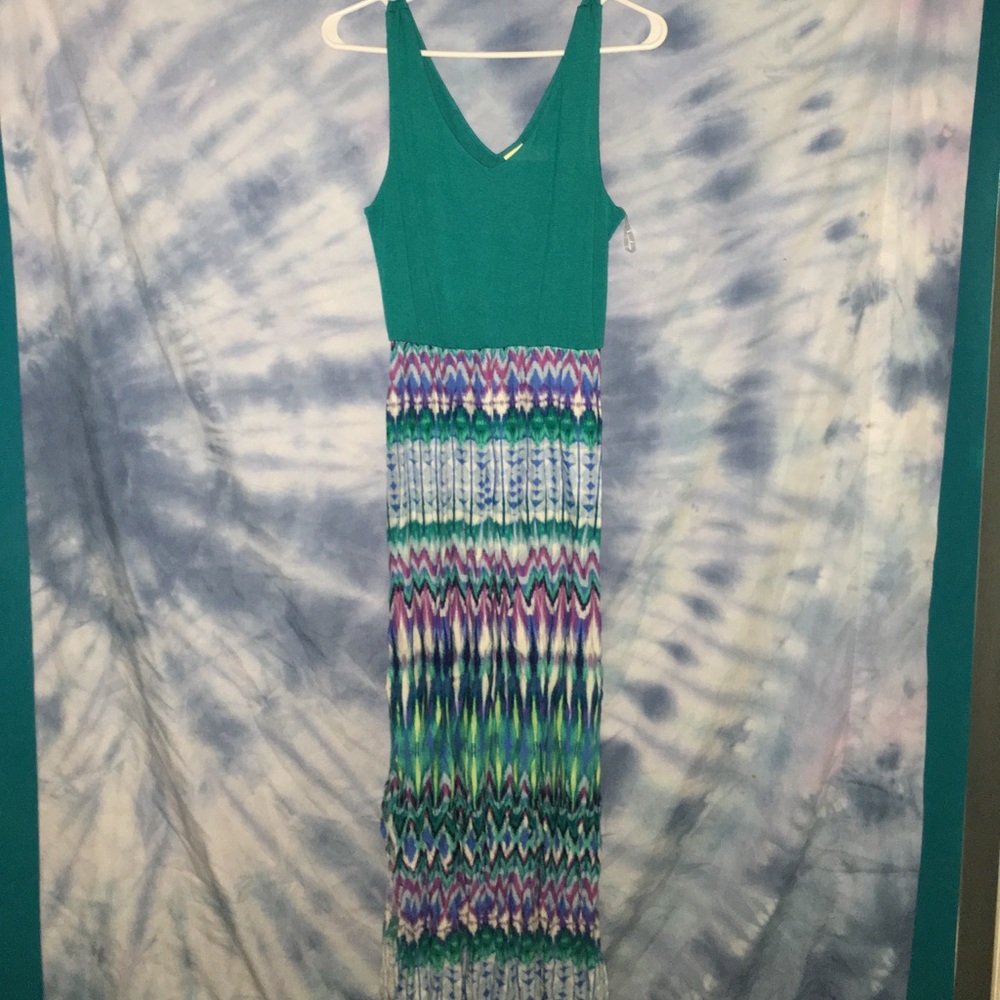 Tie Dye V-neck Maxi