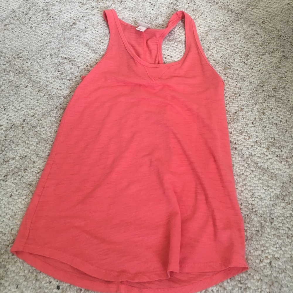 Pink racer back tank top