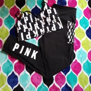 Pink Ultimate Leggings and Sports Bra