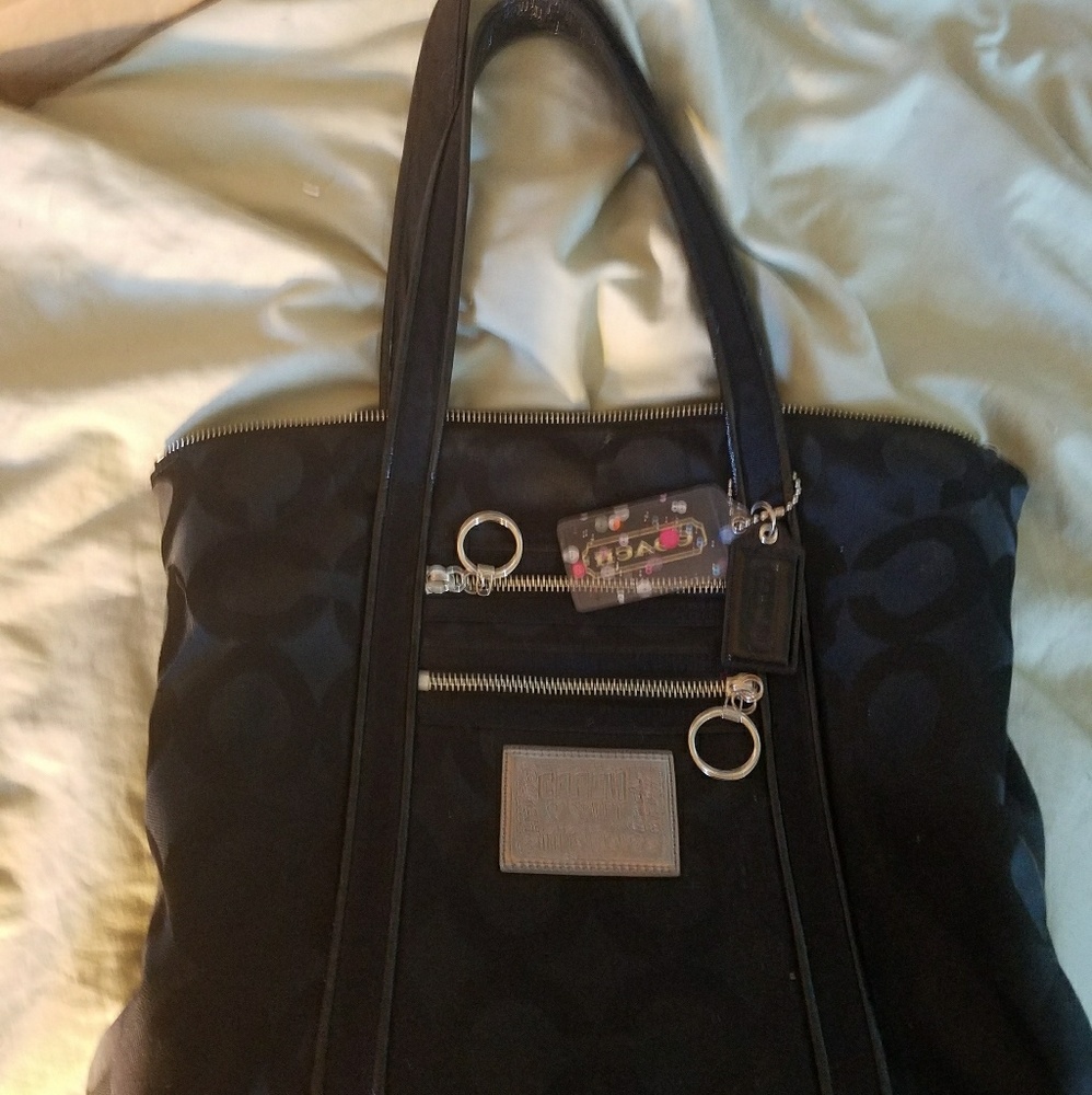 Authentic Coach Very Large Black Poppy Handbag