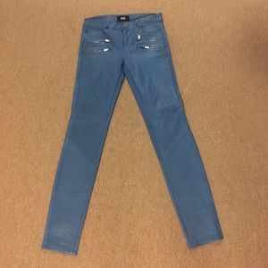 Paige turquoise leather pants