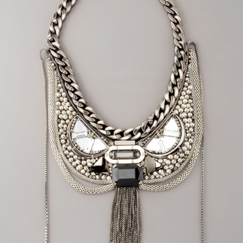 Sachin + Babi Chain Statement  Medallion Necklace