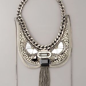 Sachin + Babi Chain Statement  Medallion Necklace