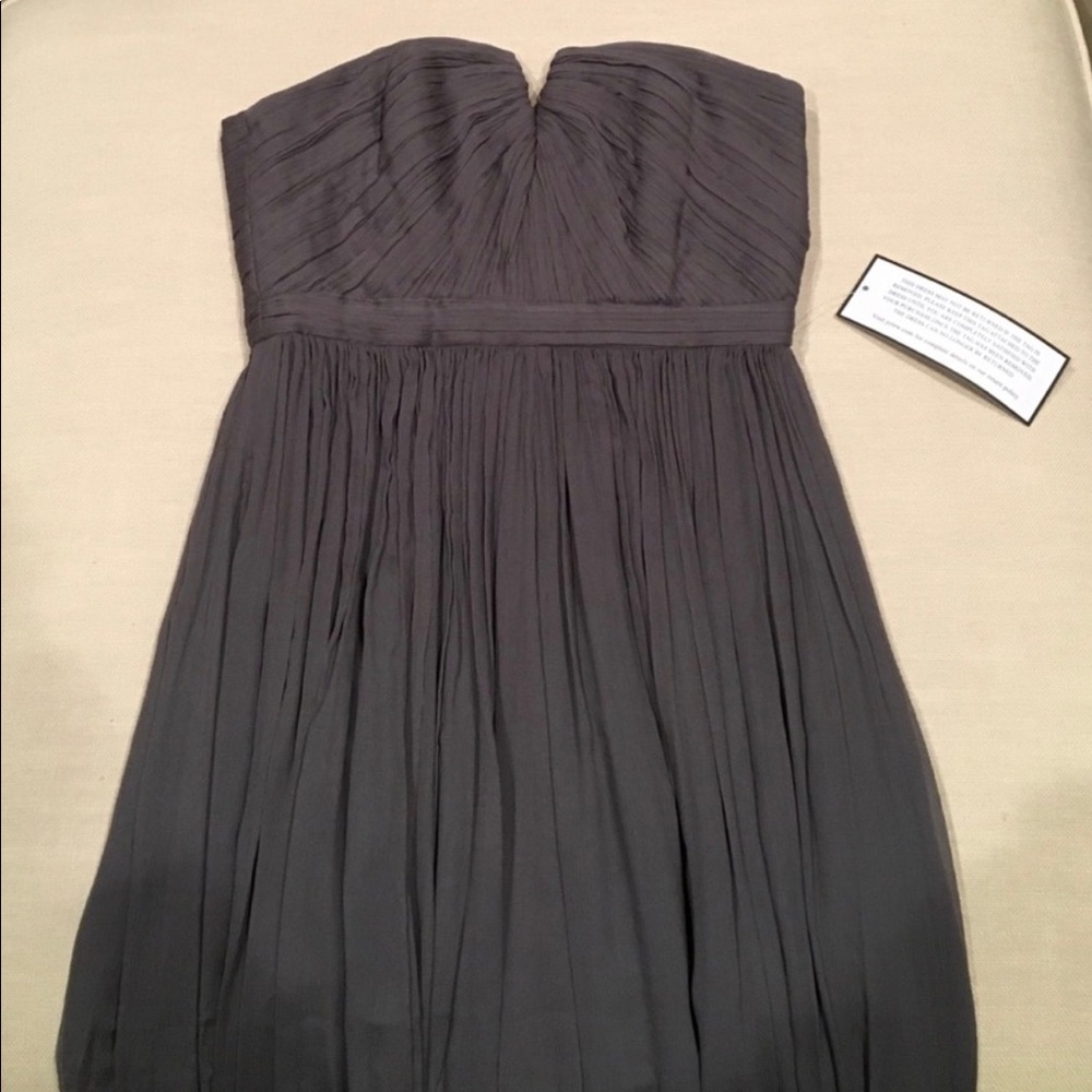 J.Crew Nadia Chiffon Dress in Charcoal**