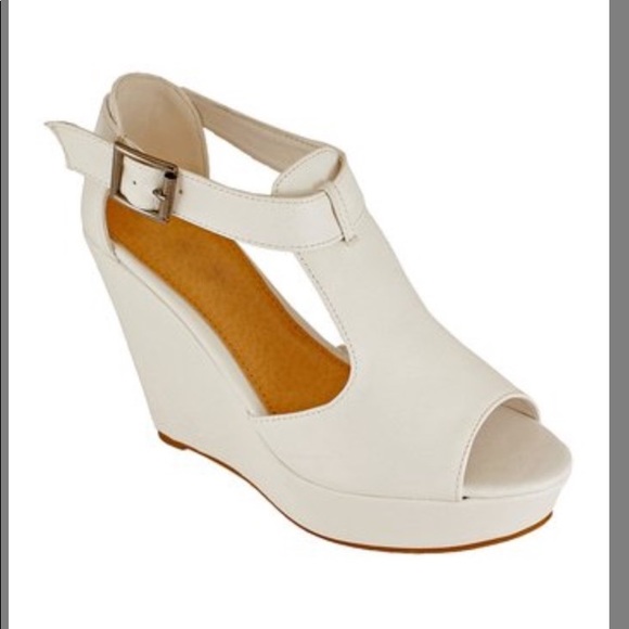 LenaLuisa Shoes - White Wedge