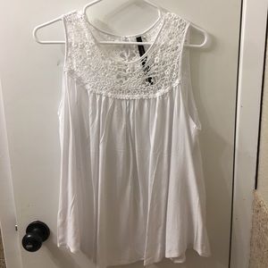 Never worn white crochet tank top
