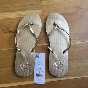 Reef gold flip flops