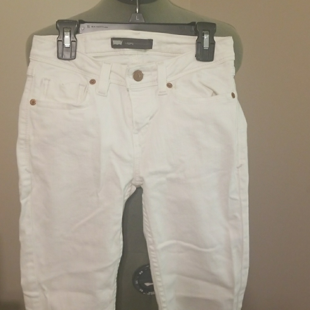 White skinny legging