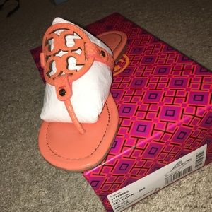 Tory Burch sea coral Miller sandals!