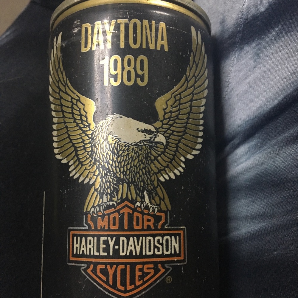 1989 Harley Davidson unopened beer can!