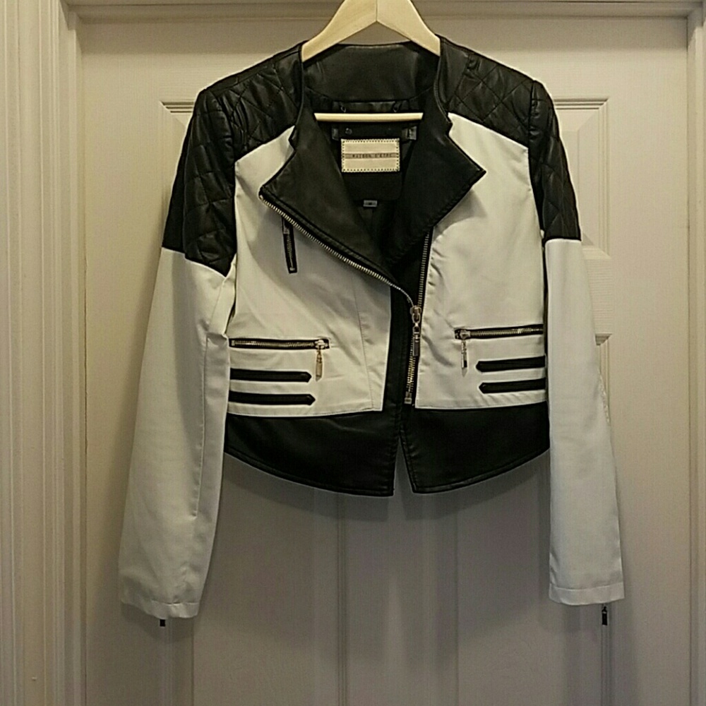 Raison d'être Quilted Vegan Leather Moto Jacket